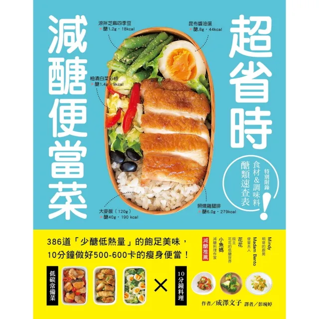 【momoBOOK】超省時減醣便當菜 :386道「少醣低熱量」的飽足美味,10分鐘做出500〜60(電子書)