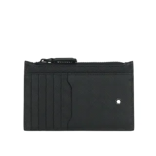 【MONTBLANC 萬寶龍】Extreme 3.0 風尚系列牛皮拉鍊卡片夾/零錢包(黑色)