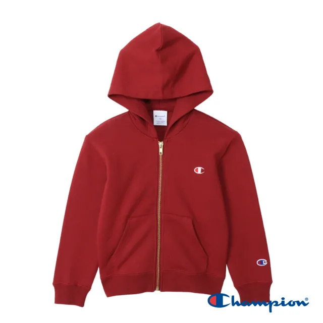 【Champion】官方直營-經典款刺繡LOGO連帽運動保暖外套-男女童裝(6色)