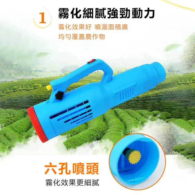 【菲仕德】20L電動打藥機 打藥桶 彌霧機 噴霧機(雙10A鋰電 背負式手提式 消毒打藥機)