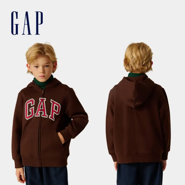 【GAP】兒童裝 Logo印花/刷毛連帽外套-多款可選(646082&657348)