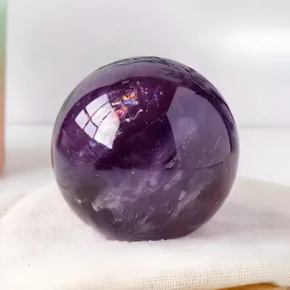 【智慧結晶】夢幻原石天然紫水晶球3.5cm(聚財 水晶簇 招財 淨化 能量水晶 風水 喬遷 送禮 圓珠 擺件 學生)