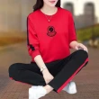 【Pure 衣櫃】韓版休閒運動兩件套(女套裝/女上衣/女長褲/KDAQ-320)