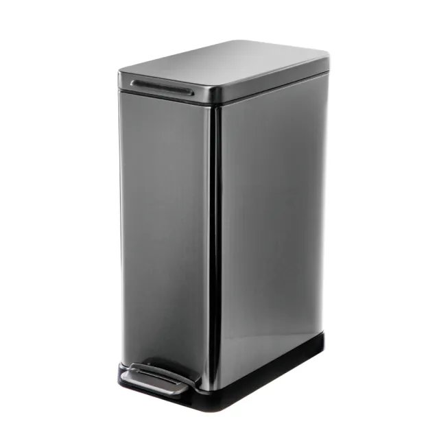 【特力屋】Homezone 方型腳踏不鏽鋼垃圾桶 45L