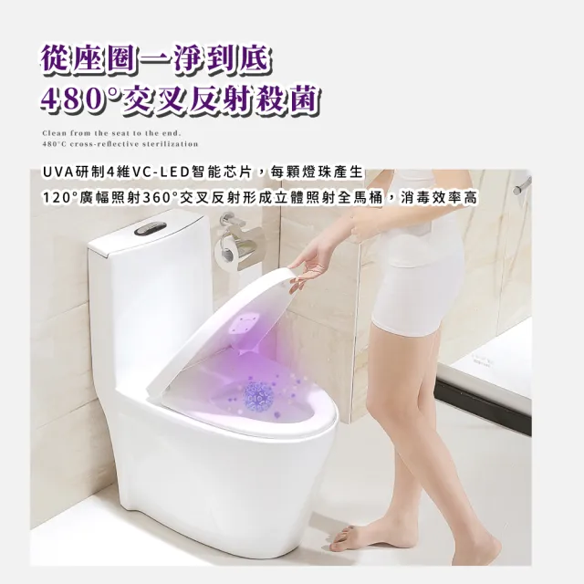 【無菌清新】馬桶智能紫外線消毒燈(除菌 殺菌 自動消毒 除味 香圈 防脫落 浴室 飯店 酒店 廁所 除異味)