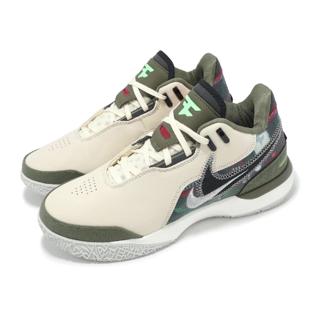 NIKE 耐吉 籃球鞋 ZM LeBron NXXT GEN AMPD FaZe EP 男鞋 聯名 米白 綠 電競(HF0716-200)