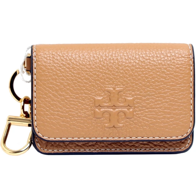 TORY BURCH THEA 掀蓋式零錢包證件夾名片夾(氣質棕)