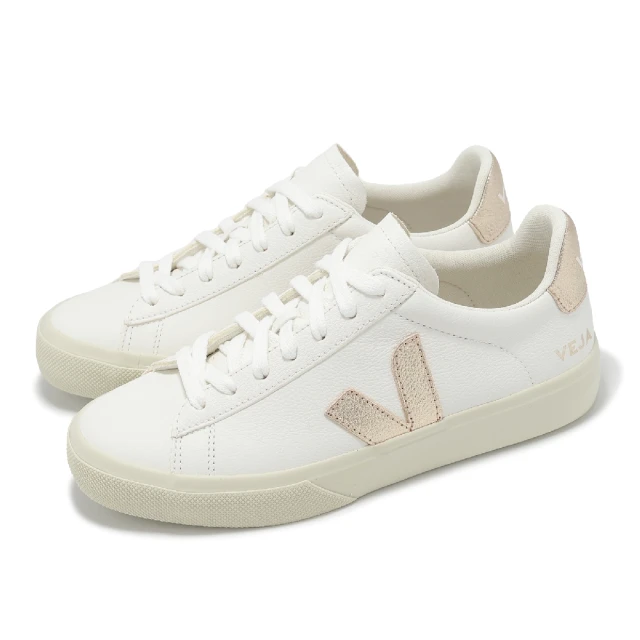 VEJA 休閒鞋 Campo Chromefree Leather 女鞋 白 玫瑰金 皮革 經典 小白鞋(CP0503495A)