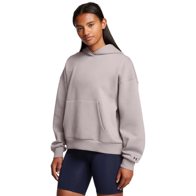 UNDER ARMOUR UA 女 Unstoppable Fleece 長袖帽T_1387884-015(灰紫色)