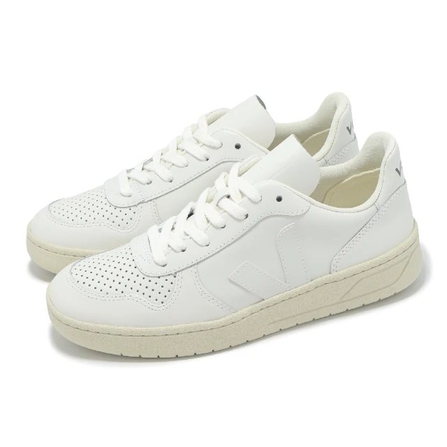 VEJA 休閒鞋 V-10 Leather 女鞋 白 米白 皮革 經典 小白鞋(VX0201270A)