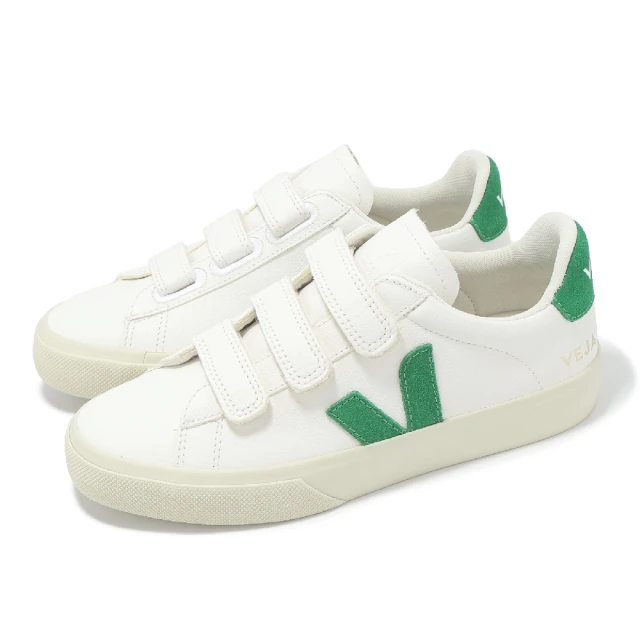 VEJA 休閒鞋 Recife Logo Chromefree Leather 女鞋 白綠 魔鬼氈 小白鞋(RC0503697A)