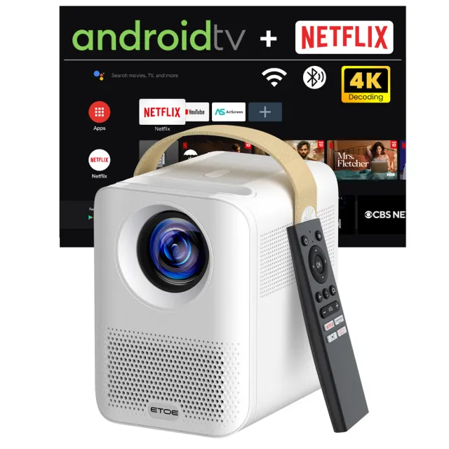【ETOE 翼拓】1080P高亮度智慧投影機D2 Pro(AndroidTV&Netflix正版授權)