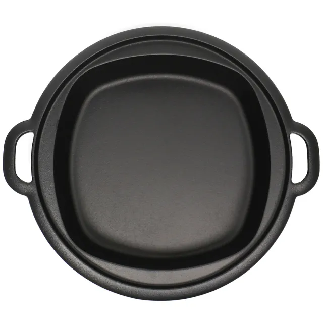 【南部鐵器】福介商店 日本鑄鐵鍋 IWACHU 岩鑄 壽喜燒兼用餃子鍋 24cm IH 平底 雙耳 煎餃 壽喜燒