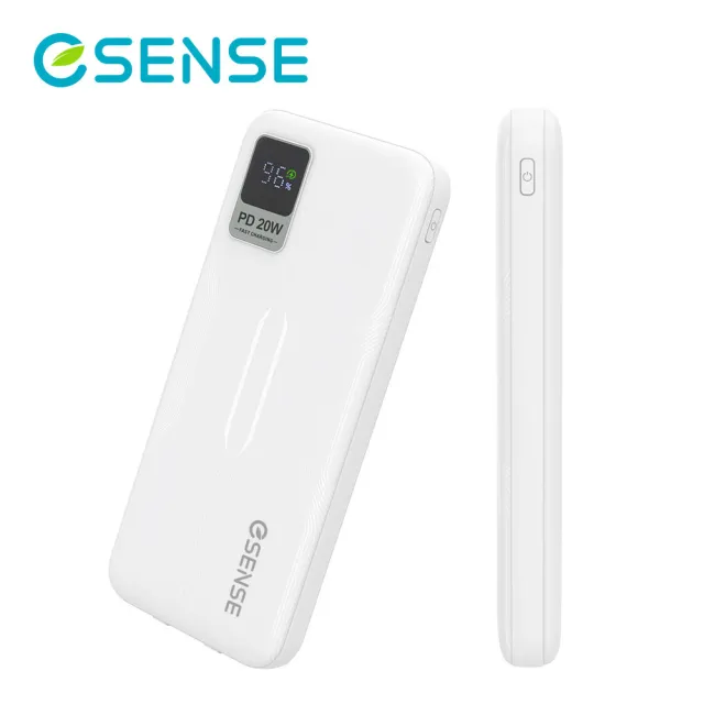 【ESENSE 逸盛】自帶線10000mAh行動電源(Lightning/USB-C/iphone/安卓手機適用) 37-ALO100