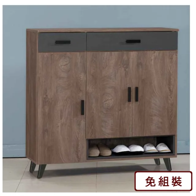 【AS 雅司設計】AS雅司-灰橡色4尺鞋櫃-120*40*120cm