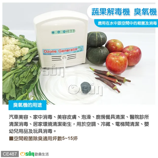 【Osun】二代兩用O3臭氧活氧洗淨機/蔬果解毒機(特惠價/CE487)