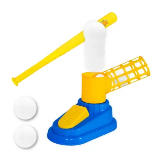 【TOY PLANET 玩具星球】兒童棒球打擊練習組(腳踩發球 / 戶外放電玩具)