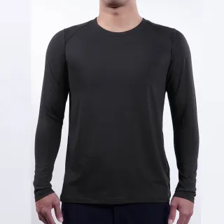 【EASY SHOP】iONNO-α溫控機能衣-溫感平衡波纖維好眠男仕長袖上衣(黑)