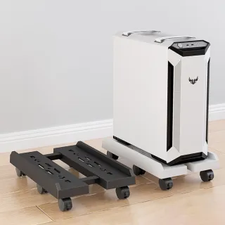 【YUNMI】萬向輪電腦主機支架 寬度可調節移動式主機架 電腦拖架 主機散熱架 機箱活動拖架(告別衛生死角)