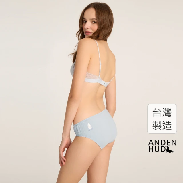 Anden Hud XXL 大耳狗喜拿系列．花苞中腰三角內褲(天空藍-捲耳朵)