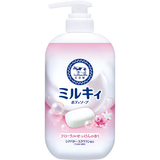 【日本牛乳石鹼】牛乳精華沐浴乳500mlx3入(乳木果油/角鯊烷/玫瑰花香/柚子果香/清新皂香)