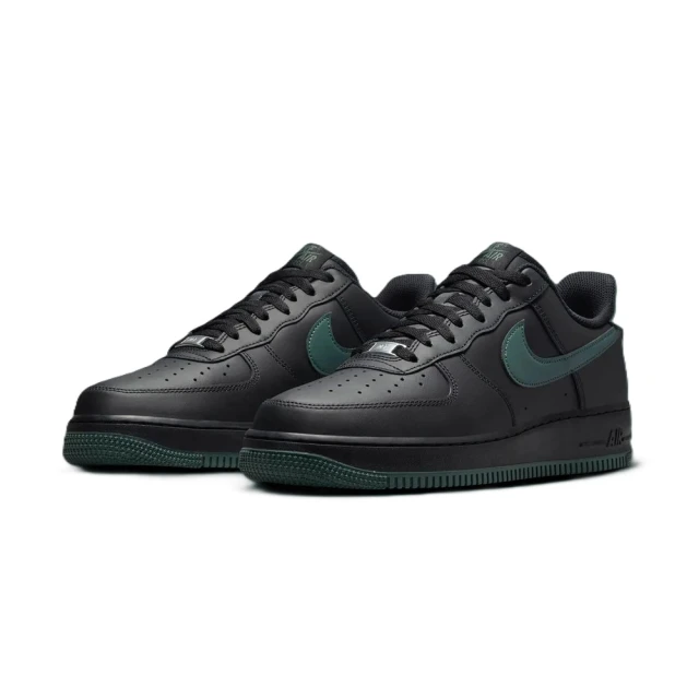 NIKE 耐吉 AIR FORCE 1 07 黑綠色 運動 休閒鞋 男款 穿搭 皮革(FJ4146-001)