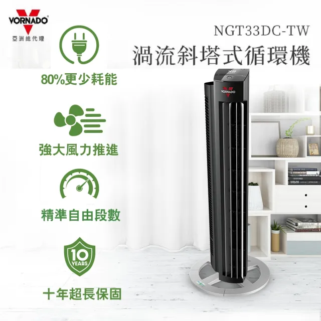 【VORNADO 沃拿多】智能DC直流渦流斜塔循環機NGT33DC