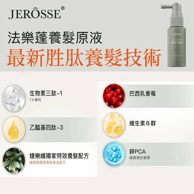 【JEROSSE 婕樂纖】法樂蓬養髮原液X4優惠VIP價(醫師推薦.擁有蓬鬆感.豐厚美麗)