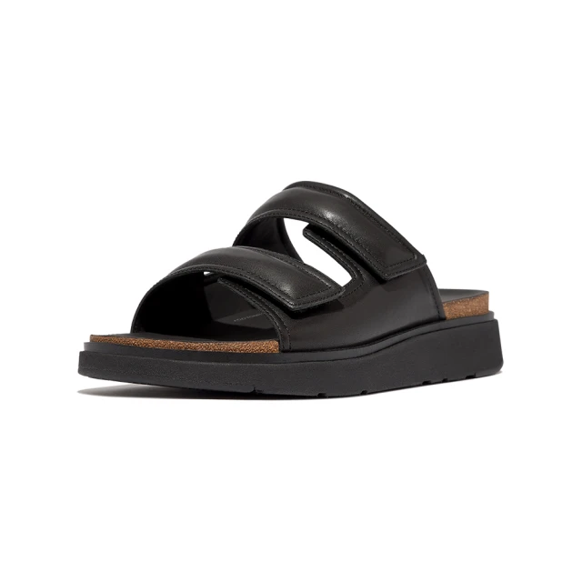 FitFlop GEN-FF MENS 可調式軟墊皮革雙帶涼鞋-男(黑色)