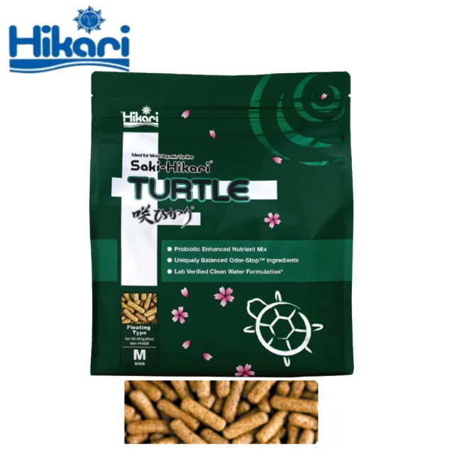 【HIKARI 高夠力】善玉菌烏龜飼料567g+Sera陸龜澤龜環狀 1L守護腸胃健康成長(適用各種澤龜 兩棲爬蟲類飼料)