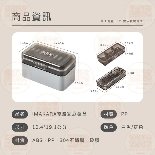 【原家良品】日本Imakara藥盒 一週藥盒 隨身藥盒 密封藥盒 藥品收納盒 防潮 藥箱 藥盒