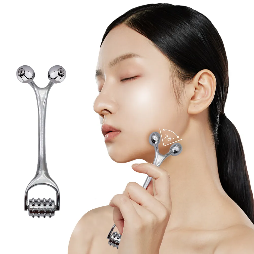 Beroso 倍麗森】美容按摩磁石雙頭滾輪(臉部按摩器微刺滾輪按摩滾輪頭部按摩撥筋T棒尾牙禮品) - momo購物網-