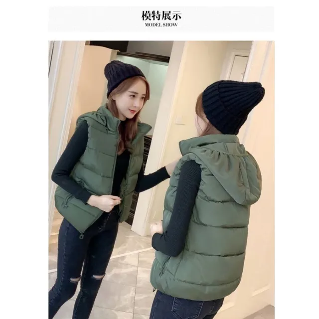 【A3】保暖棉馬假甲輕帶帽背心(時尚保暖)