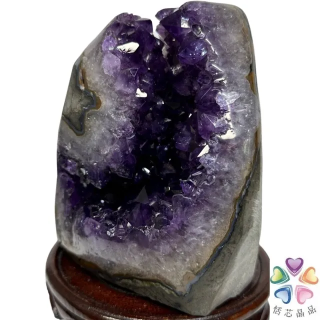 【恬芯晶品】M9頂級烏拉圭帝王紫水晶開運招財(辦公室消磁淨化風水財運財位招貴人紫晶鎮禮物補財庫)