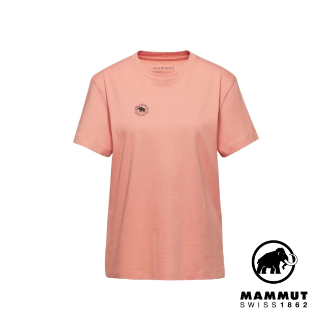 Mammut 長毛象 Mammut Base T-Shirt Women Guarantee 1974 有機棉休閒短袖T恤 女款 石英粉 #1017-07210