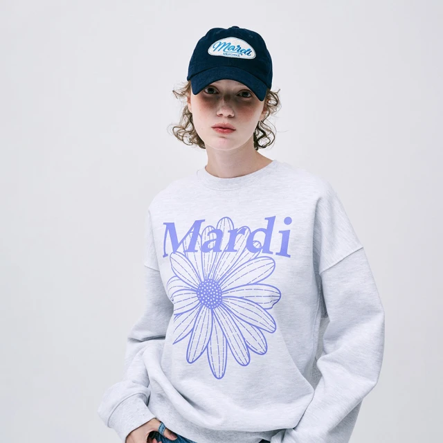 MARDI MERCREDI 印花大學TEE 麻花色 經典小雛菊 紫花 純棉 SWEATSHIRT FLOWERMARDI