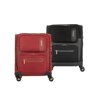 【AMERICAN TOURISTER 美國旅行者】18吋 MAXWELL 前開式輕量布面軟殼行李箱/布箱/登機箱/旅行箱(多色可選)