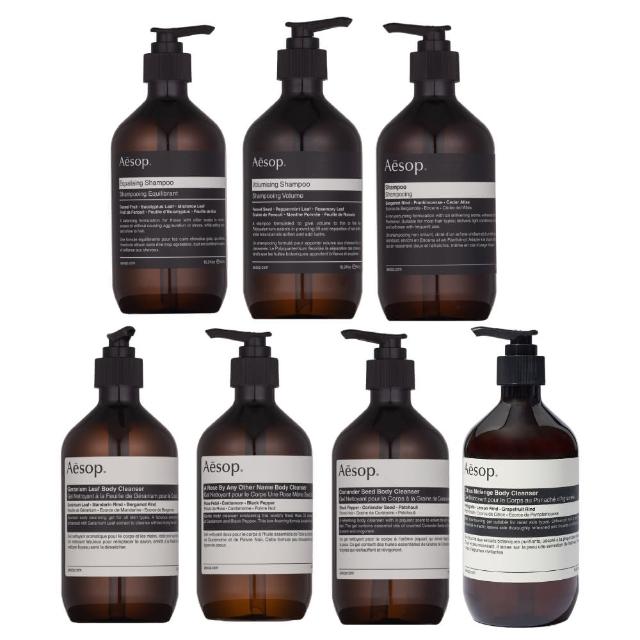 【Aesop】身體潔膚露/洗髮精500ml 雙入組(國際航空版/多款任選)