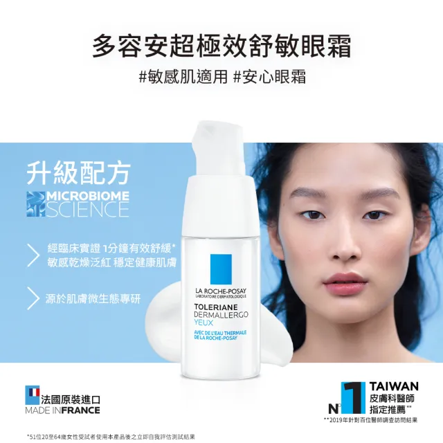 【理膚寶水】多容安超極效舒敏眼霜 20ml(眼霜/敏感肌保濕)