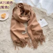 【Emi 艾迷】經典格紋保暖圍巾 披肩 秋冬保暖 輕奢高級款(交換禮物 生日禮物 春節)