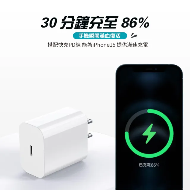 20W PD快速充電器 Type-C to Type C 接口(快充頭/PD充電器/20W充電頭)