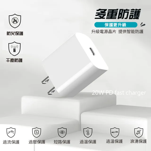 20W PD快速充電器 Type-C to Type C 接口(快充頭/PD充電器/20W充電頭)