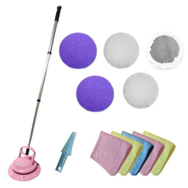 【新潮流】TSL-116 新潮流巧霸王 無線電動清潔機 全配5布組(3D倒鉤擦巾抹布5條)