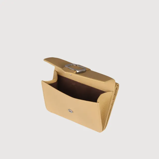 【BRAUN BUFFEL 德國小金牛】瑟魯爾-A 3卡兩折短夾-淺棕色(BF845-403-CR) 錢包送禮推薦