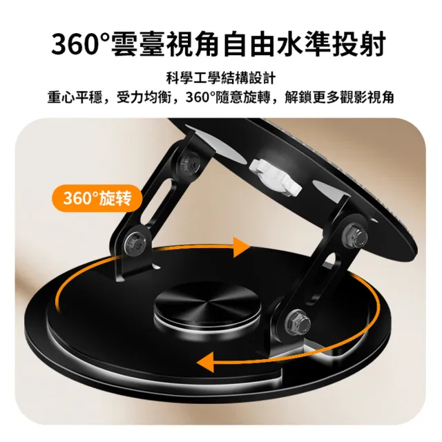【ANTIAN】360度可旋轉投影儀支架 桌面置物架托盤 投屏支架 投影架