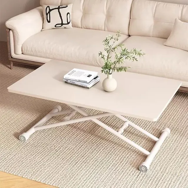 【Easy Life 家居館】免安裝氣壓式多功能升降摺疊桌-90X60CM(餐桌 茶几桌 升降桌 工作桌 電腦桌)