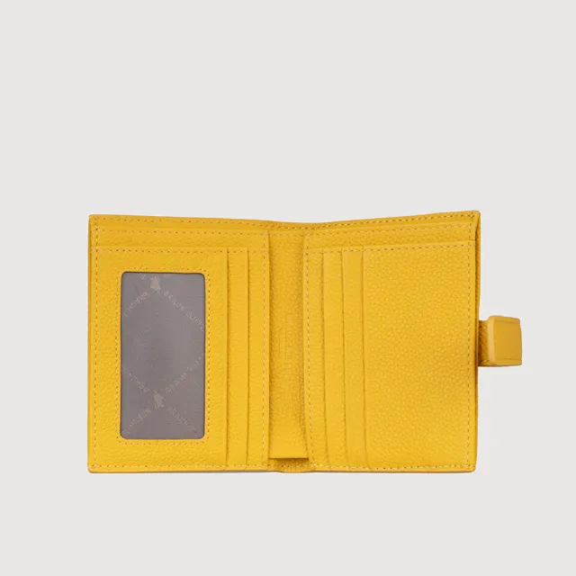 【BRAUN BUFFEL 德國小金牛】珍妮絲 8卡兩折短夾-向日葵黃(BF840-404-SF) 錢包送禮推薦