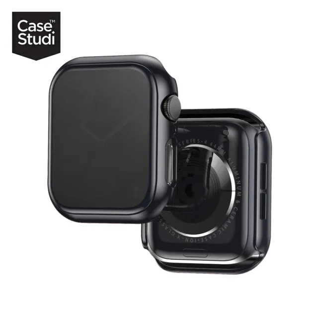 【Casestudi】AppleWatch 11/10 46mm Impact 防窺玻璃錶殼-黑色(46mm Apple Watch)
