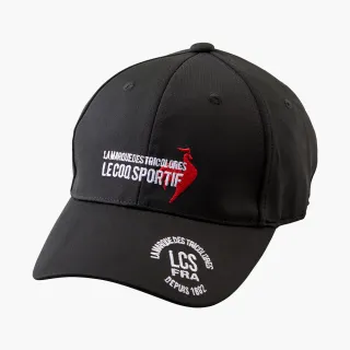 【LE COQ SPORTIF 公雞】高爾夫系列 男款黑色吸汗快乾抗菌高爾夫球帽QGU0J106