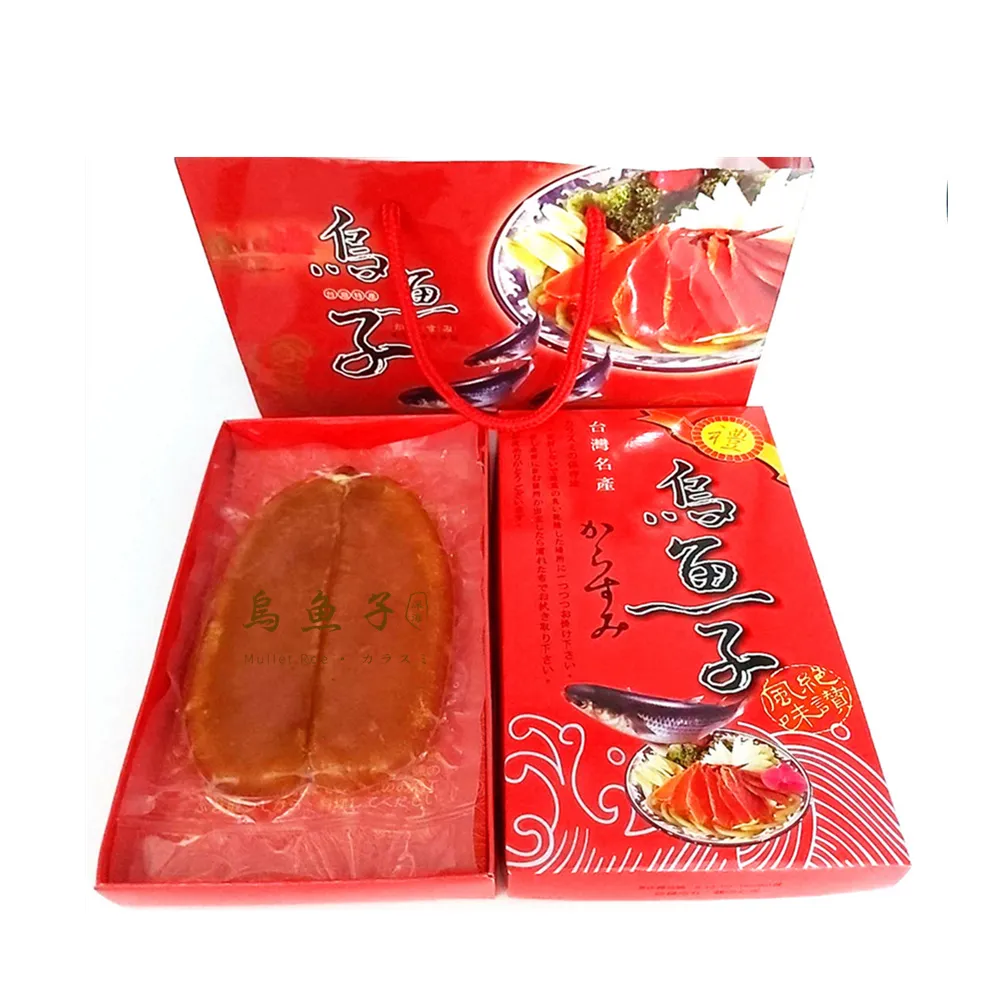 【深海】3兩生食野生烏魚子喜氣紅年節禮盒(特選野生捕撈烏魚子)